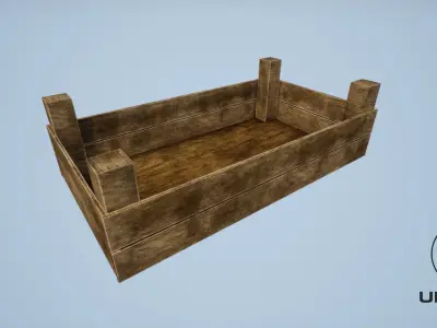Crate wooden Free low-poly 3D model