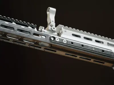 FN SCAR tactical handguard Low-poly 3D model
