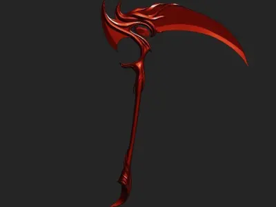 Kayn axe Weapen fanArts style 3D model