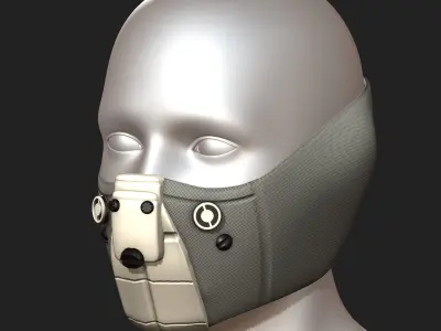 Gas mask helmet scifi fantasy armor hats military  3D model