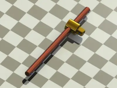 Sliding t bar handles Free 3D model