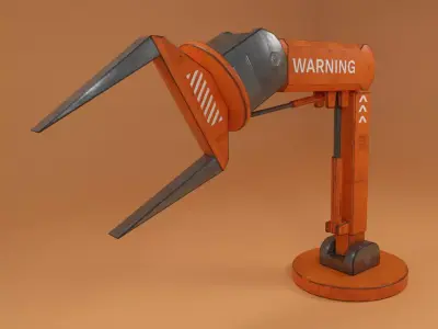 Robotic Arm Stylized Low-poly 3D model
