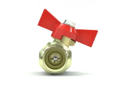 Ball valve 3D model 3D model