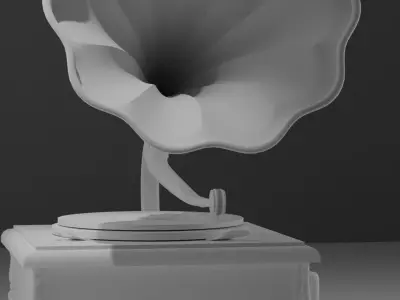 Vintage Gramophone 3D Model 3D model