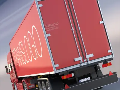 Euro Truck with Refrigerated Semitrailer 3D model