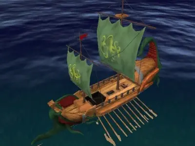 13 Pirate Ship Bundle  Low-poly 3D model