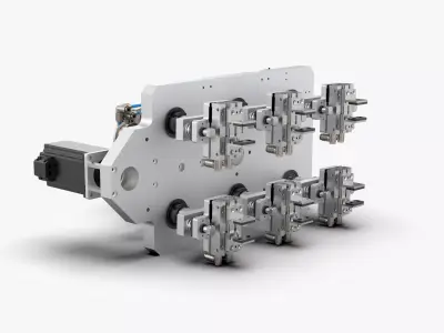 Robot End Axis Pneumatic Gripper 3D model by Lovano