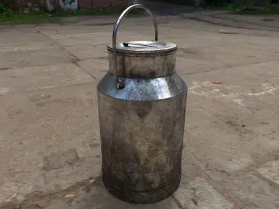 Used Milk Churn Low-poly 3D model