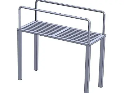 CATWALK WALKWAY RAILING WITH LEGS Free 3D print model