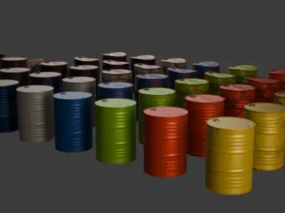   barrels pack 3D model