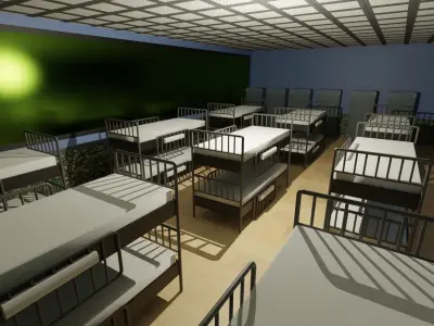 Military Base Low-poly 3D model purchase