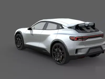 Next-Gen Compact SUV Low-poly 3D model