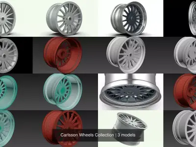 Carlsson Wheels Collection 3D Model Pack