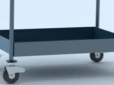 Tableware collection cart 3D model