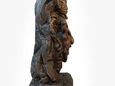 Aztec Statue 1 Low-poly 3D model