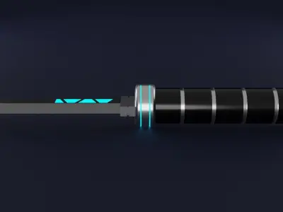 Cyberpunk knife 3D model Low-poly 3D model