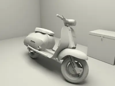 Scooter - Lambretta Low-poly 3D model