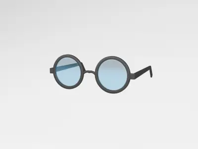 Cartoon Glasses v1 001 Low-poly 3D model