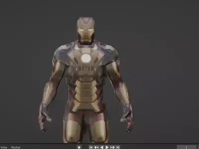 iron man robot suit 3D model