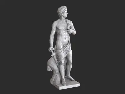 Roman Imperator - Marble Low-poly 3D model
