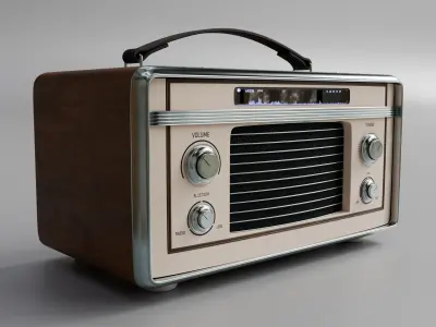 Retro portable radio 3D model