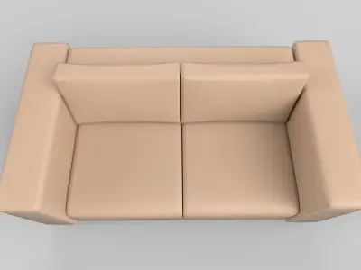 three seater sofa Low-poly 3D model buy