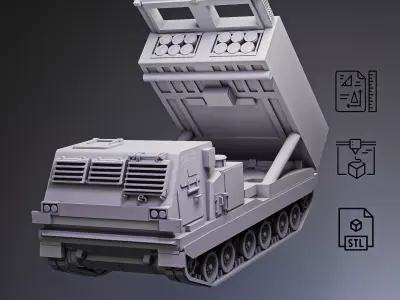 M270 MLRS Rocket System RoZ 3D print model