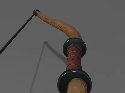 Medieval Bow - lowpoly game asset 3D model