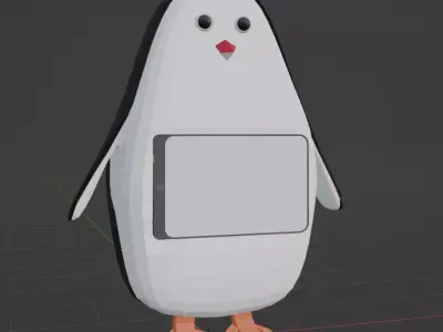 Penguin with display Free 3D model