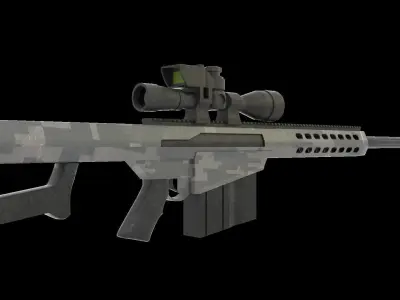 m107 sniper rifle  Free 3D model