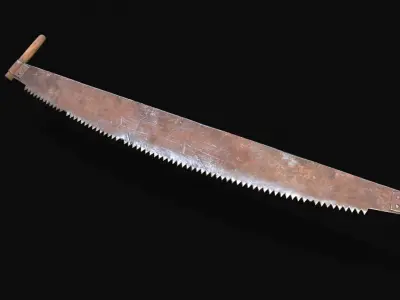 Medieval Farming Tools Low-poly 3D model