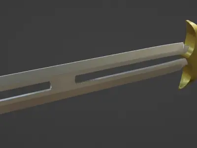 Fantasy Dagger Low-poly 3D model 2