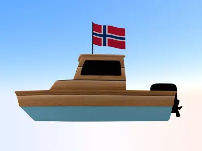 Norway Fishing Boat 3D model