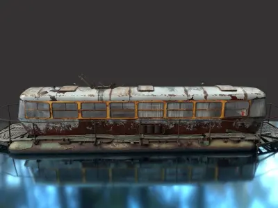Abandoned Riverside -Waterside Tram 3D model