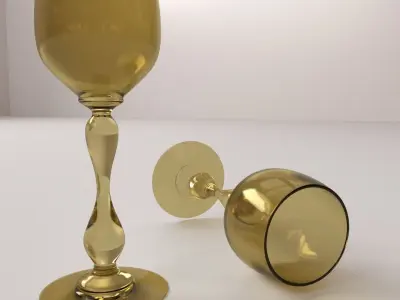 Wine Glass v2 3D model