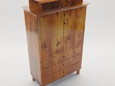 Biedermeier secretaire - South Germany 1820 - Georg Britsch 3D model