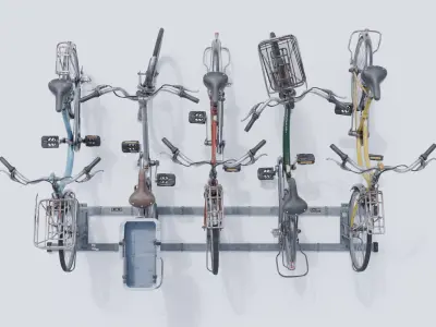 Old Bikes asset pack Low-poly 3D model
