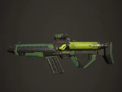 3D Gun AH Craw Series  Asset Model and textures 3D model