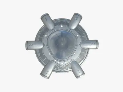 Alien Spaceship UFO J01 Steel - Sci Fi Spacecraft Design Low-poly 3D model