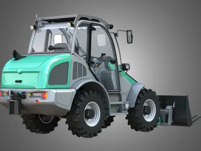Loader KL80-8T  with Manure Fork - Front Loader 3D model