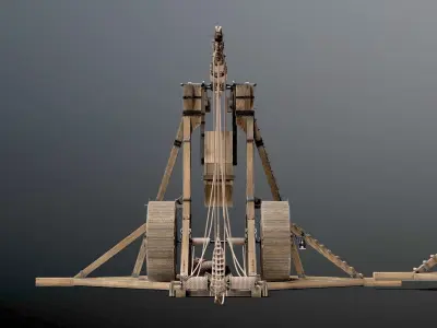 MEDIEVAL Trebuchet 3D model purchase