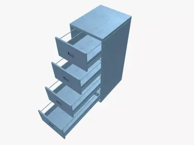 Office file rack Low-poly 3D model