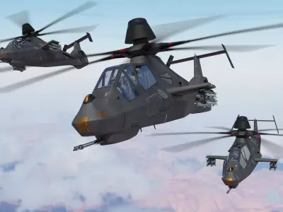 RAH-66 Comanche Stealth Helicopter 3D model