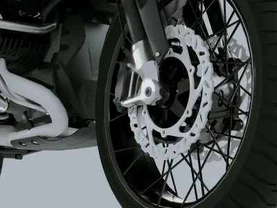 Enduro Motorcycle and aluminium sandle bag 3d model 3D model