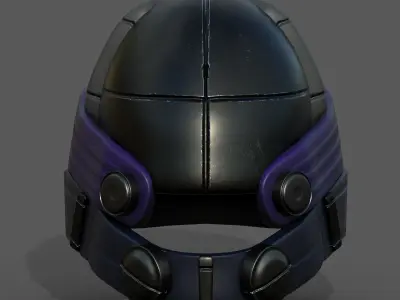 Helmet scifi military combat 3d model low poly  Low-poly 3D model order