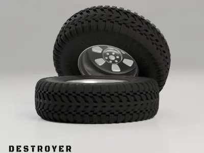 Destroyer Off Road Tyre 3D model