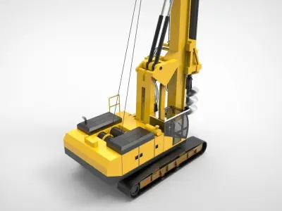 pile drilling machine 3D model