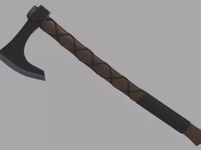 One Handed Axe Low-poly 3D model purchase