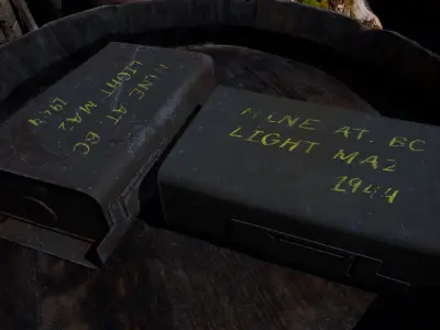 US WW2 M7 Anti-Tank Mine 3D model