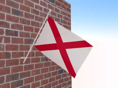Flag of Alabama 3D model